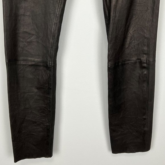 Hudson Womens Juliette Super Skinny Black Lamb Leather Jeans ALTERED size 30 - Picture 5 of 12